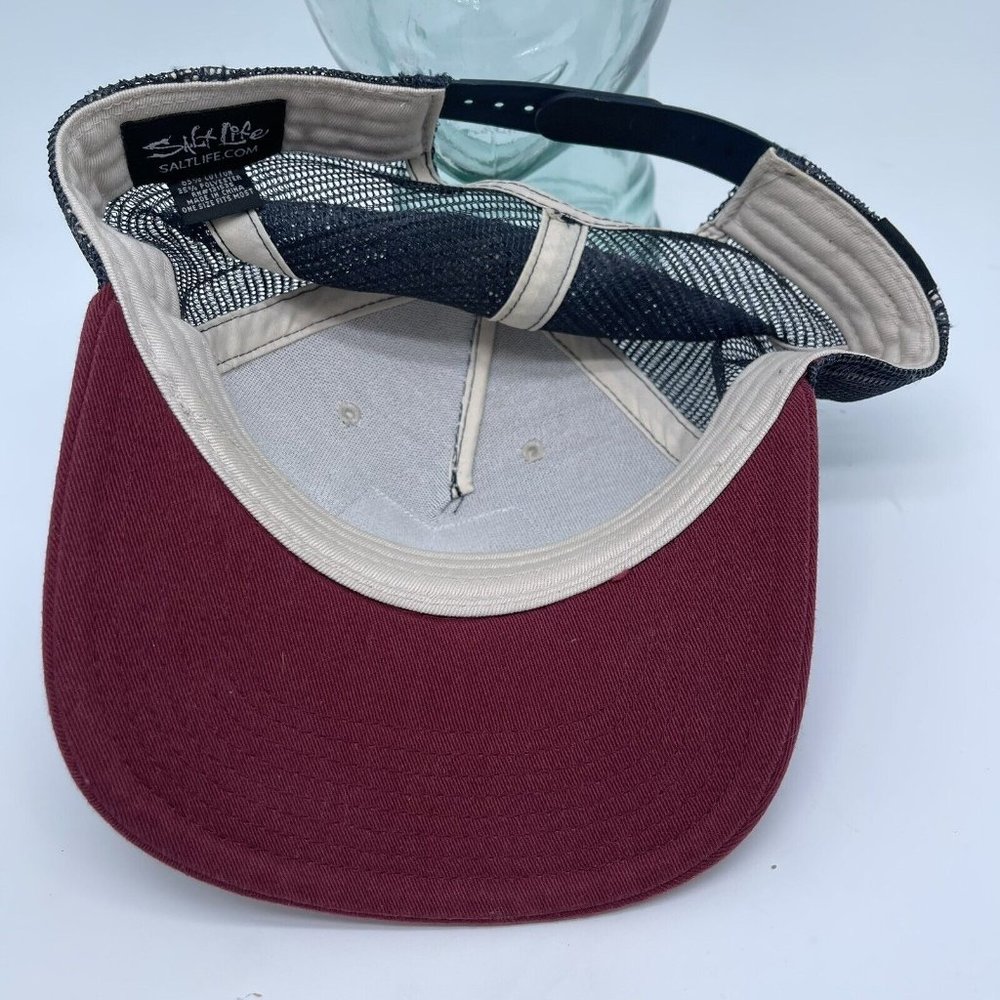 Salt Life Hat Cap Snap Back Fin Chaser Trucker Logo Outdoors Fishing Adjustable - Picture 9 of 10